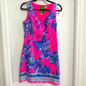 Lilly Pulitzer Tiki Pink Out On A Limb Shift Dress NWT